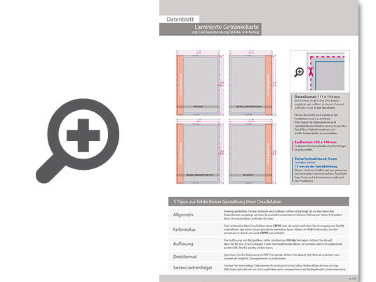 Product Bild laminierte_getr__nkekarte_mit_coil-spiralbindung__endformat_din_a6__28-seitig