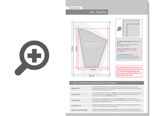 Product Bild glas-troph__e_harfe_klein__12_0_x_16_5_cm_mit_einseitiger_lasergravur