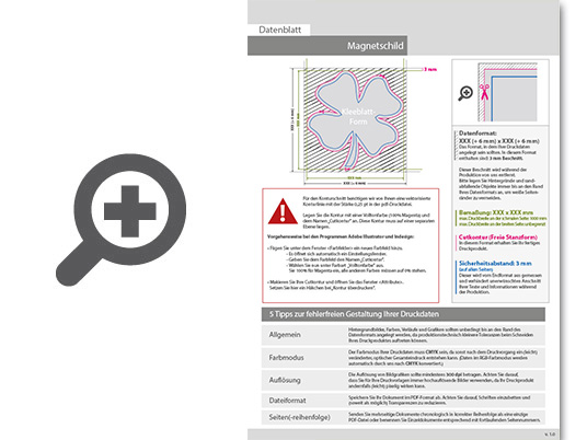 Product Bild hochwertiges_magnetschild_in_kleeblatt-form