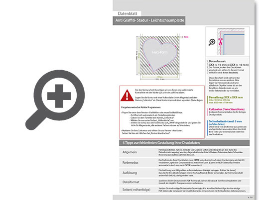 Product Bild leichtschaumplatte_stadur_mit_anti-graffiti-lack_gl__nzend_in_herz-form_konturgefr__st___einseitig_4_0-farbig_bedruckt