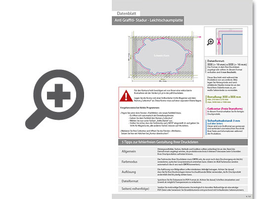 Product Bild leichtschaumplatte_stadur_mit_anti-graffiti-lack_gl__nzend_in_schwein-form_konturgefr__st___einseitig_4_0-farbig_bedruckt