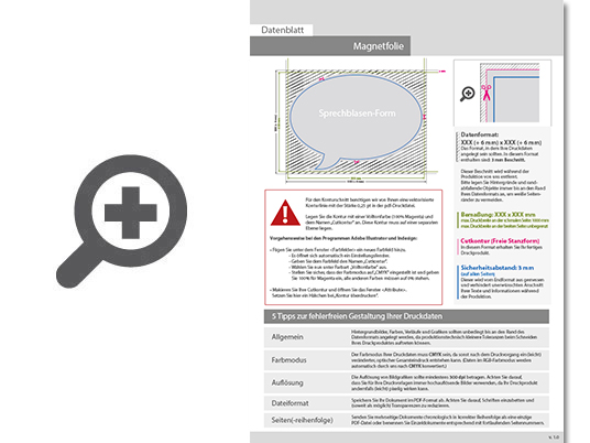 Product Bild magnetische_wechselwerbung_in_sprechblase-form___einseitig_4_0-farbig_bedruckt