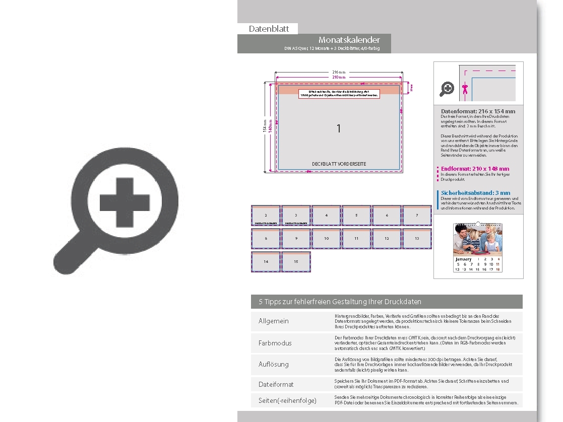 Product Bild monatskalender_15_blatt_(12_monate_+_3_deckbl__tter)__einseitig_bedruckt_4_0_farbig__din_a5_quer_(210_x_148_mm)