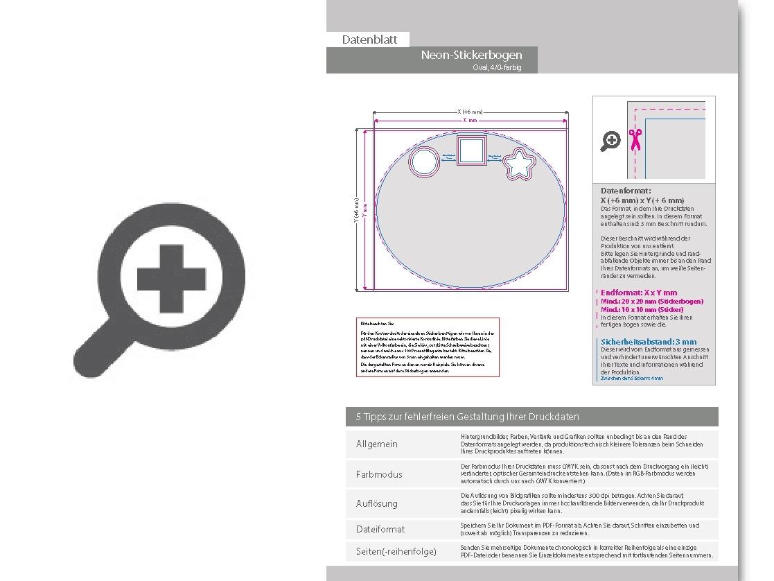 Product Bild neon-stickerbogen_4_0_farbig_bedruckt_oval_(oval_konturgeschnitten)