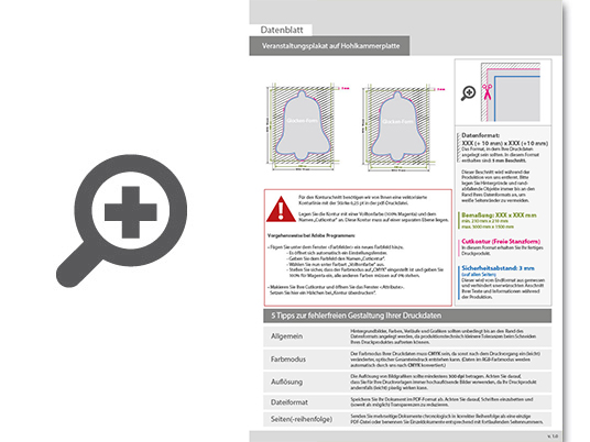 Product Bild veranstaltungsplakat_auf_hohlkammerplatte_in_glocke-form_konturgefr__st___beidseitig_4_4-farbig_bedruckt
