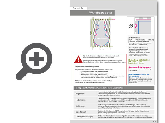 Product Bild whiteboardplatte_in_schneemann-form_konturgefr__st___einseitig_4_0-farbig_bedruckt